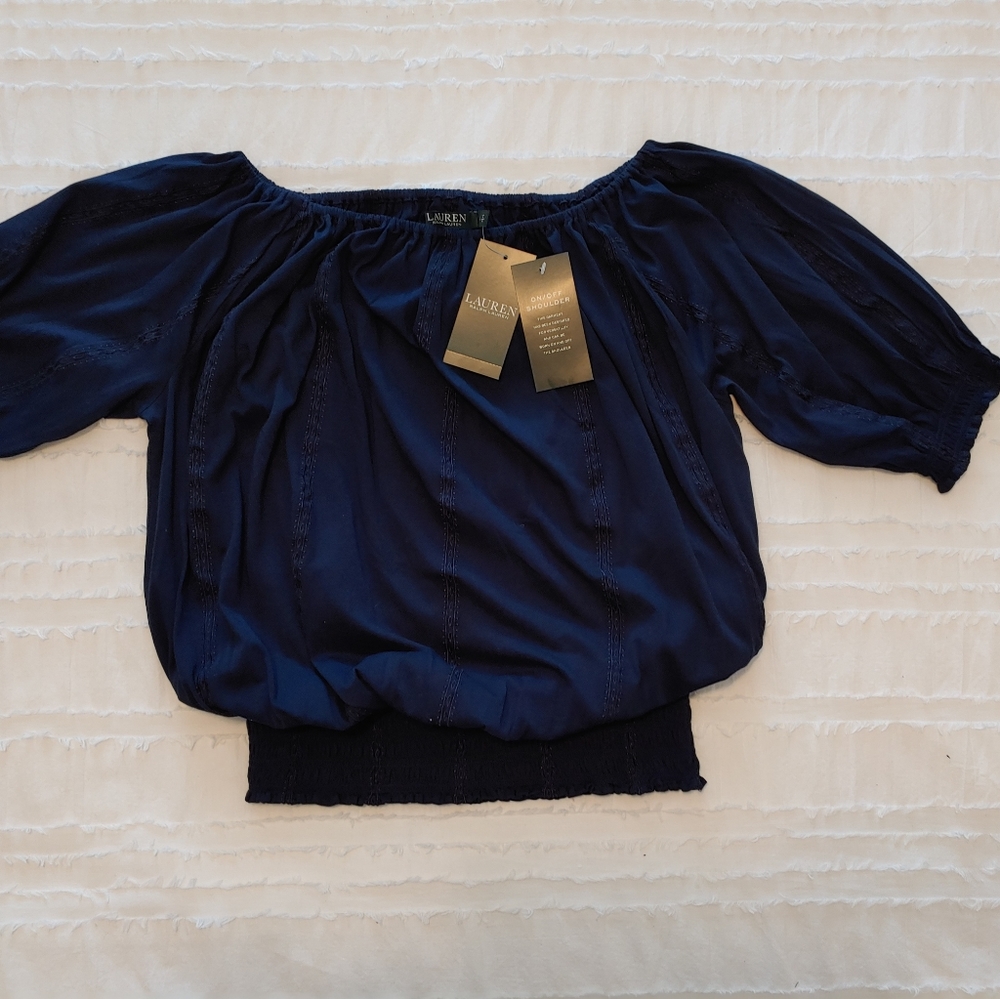 Ralph Lauren navy blouse